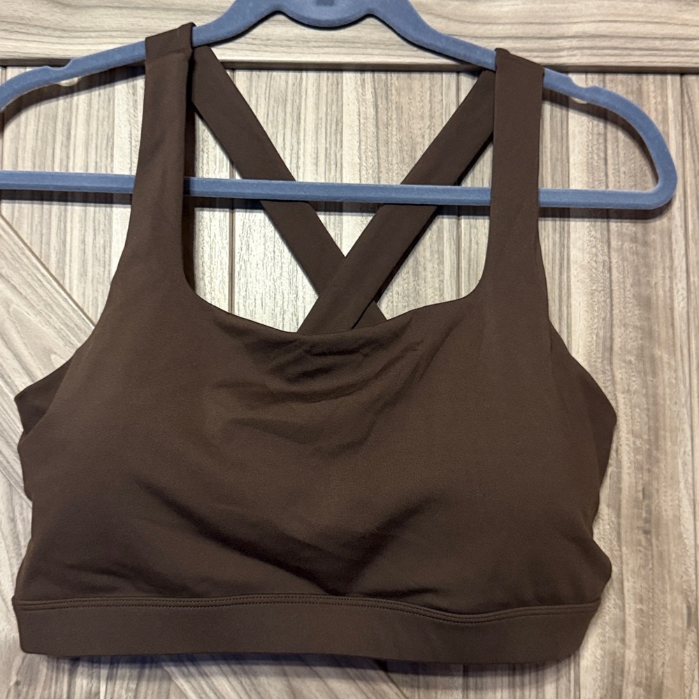 Senita Espresso Square Neck Sports Bra